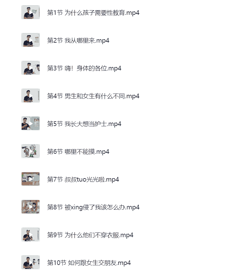 小灯塔：给男孩的性教育课（全）格式：MP4  4.2G