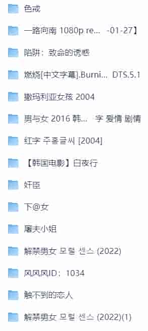 18襟大尺读 福利电影合集 1080P 简体中字(持续更新版)(363.3G)