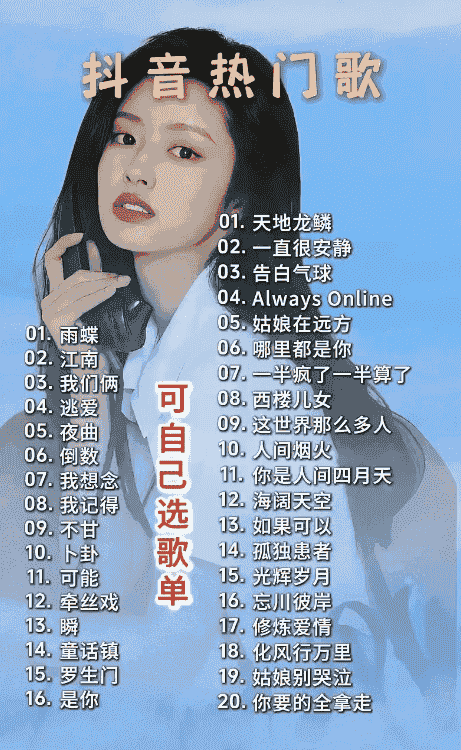 盘点2025年抖音网红一人一首成名曲【MP3/WAV/11.9GB】