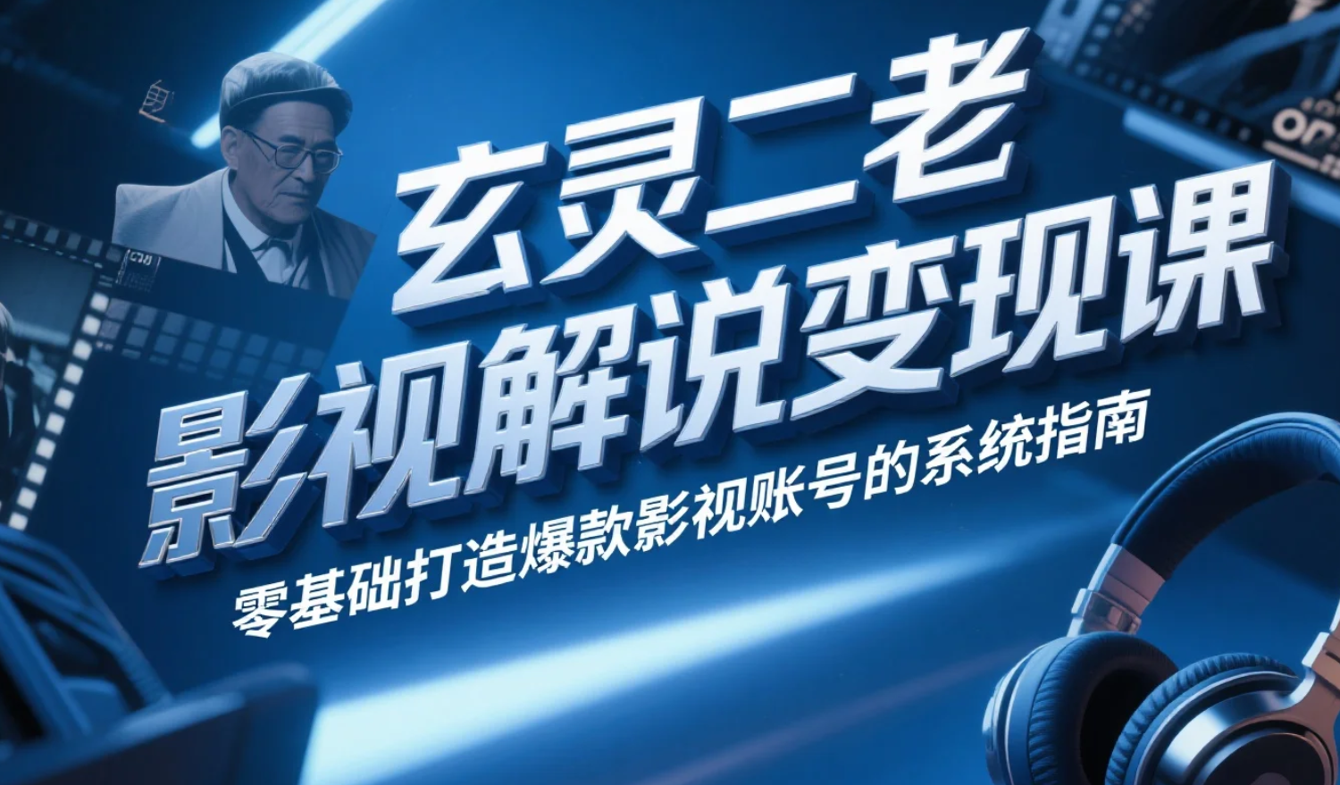 【教程】玄灵二老影视解说变现课——零基础打造爆款影视账号的系统指南 mp4 [2.1GB]